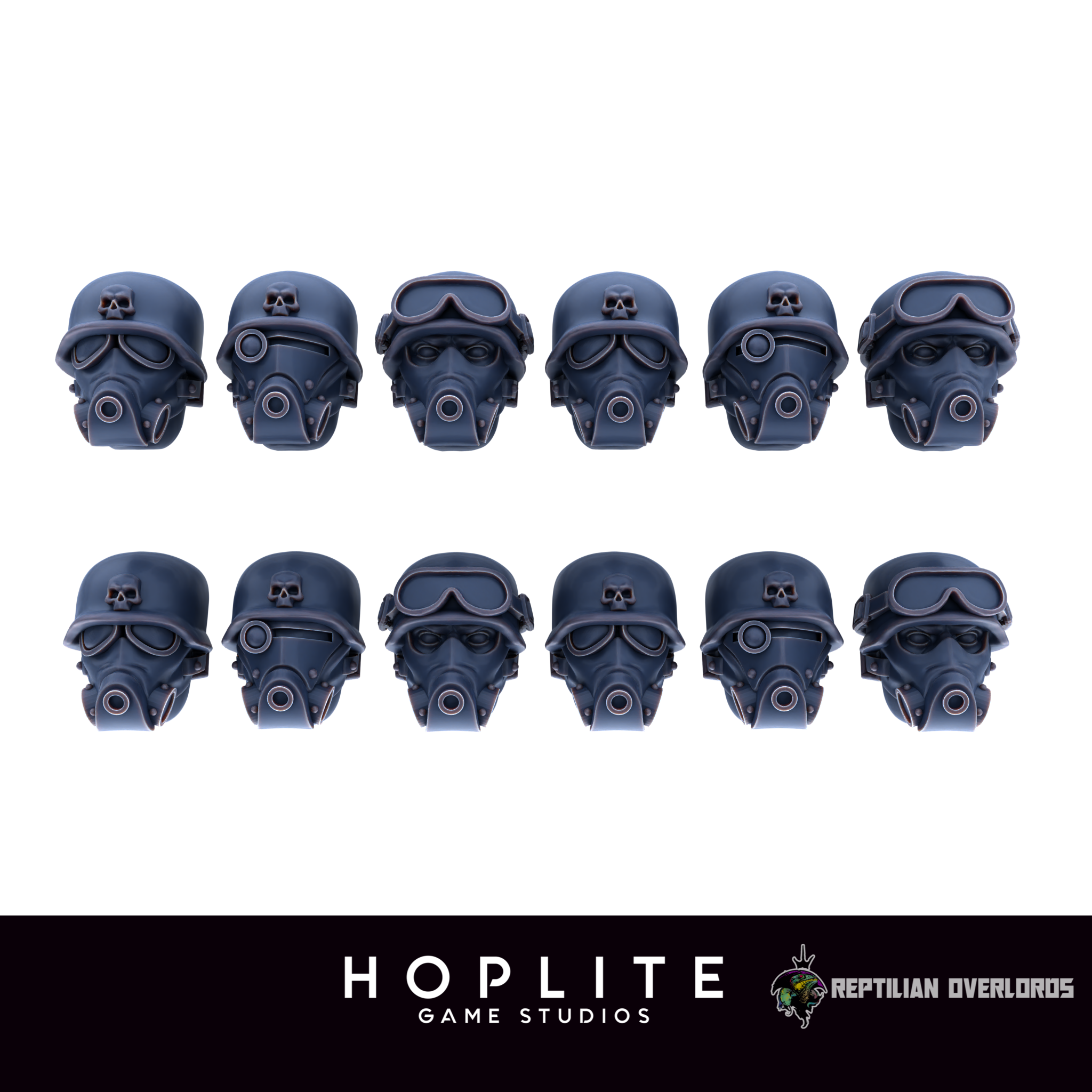 Piezas: Cascos Raumsturmer B (x20) | Señores supremos reptiles | 28 mm