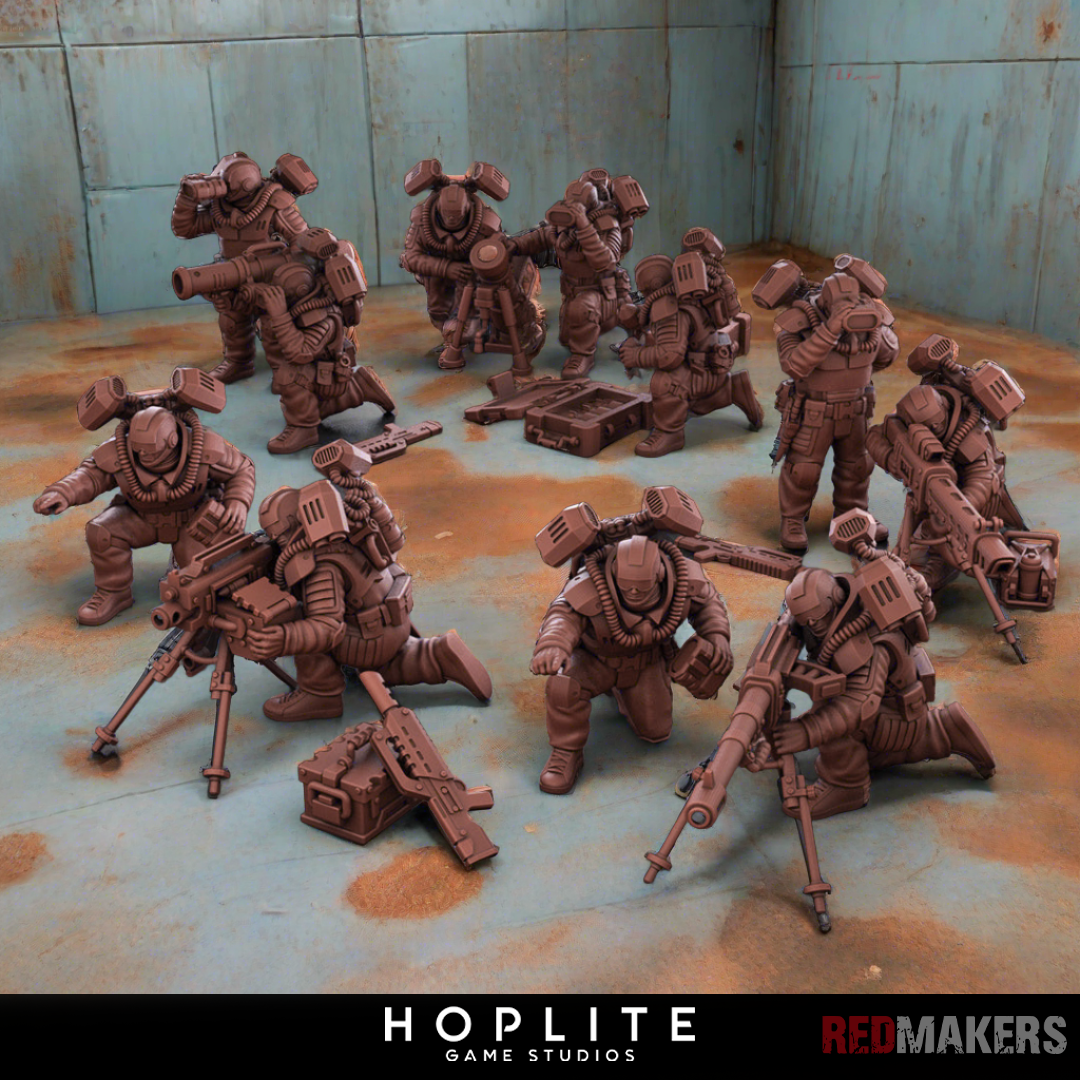 Airborne Drop Division - Heavy Weapons Gun Teams | Imperial Guard | Redmakers