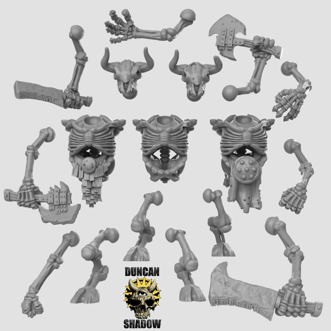 Minotauros esqueleto, kit multiparte | Sombra de Duncan | Compatible con Dragones y Mazmorras y Pathfinder