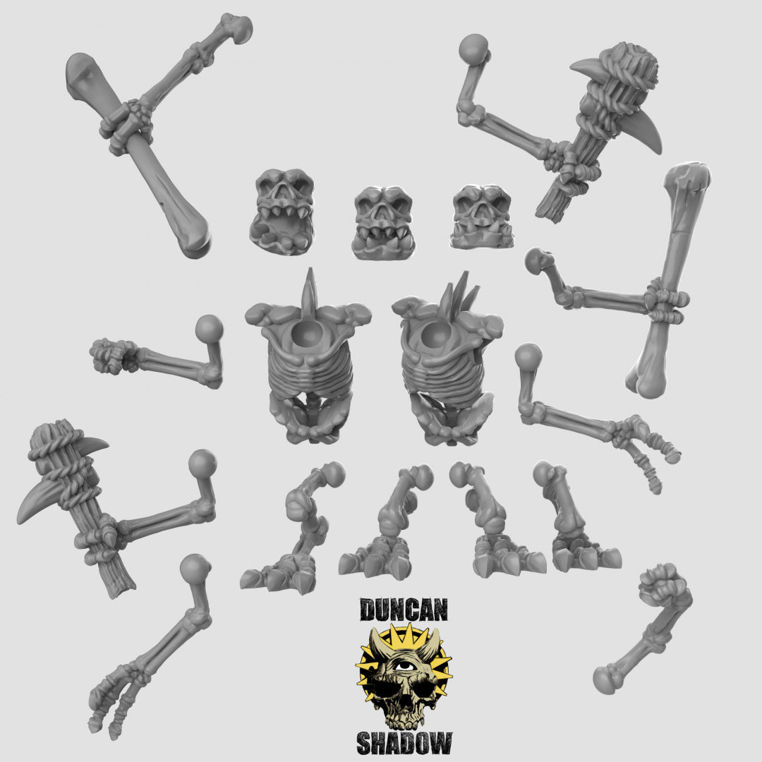 Trolls del río esqueleto, kit multiparte | Sombra de Duncan | Compatible con Dragones y Mazmorras y Pathfinder