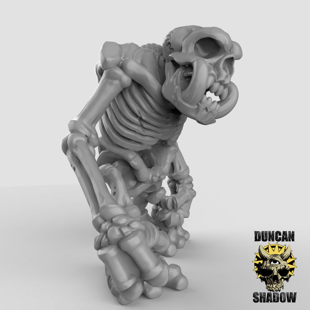 Skeleton Stone Trolls, Multipart Kit | Duncan Shadow | Compatible with Dungeons & Dragons and Pathfinder