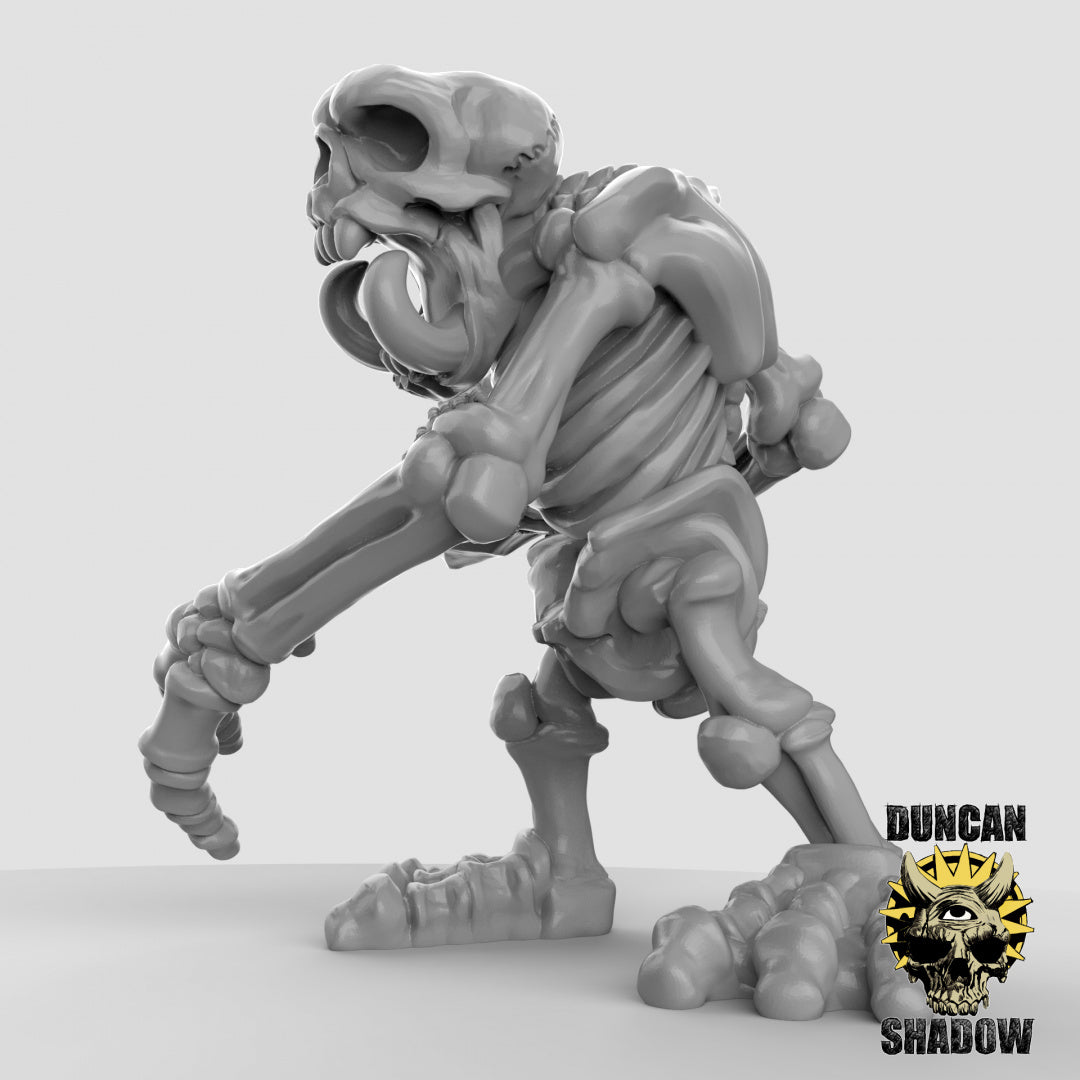 Skeleton Stone Trolls, Multipart Kit | Duncan Shadow | Compatible with Dungeons & Dragons and Pathfinder
