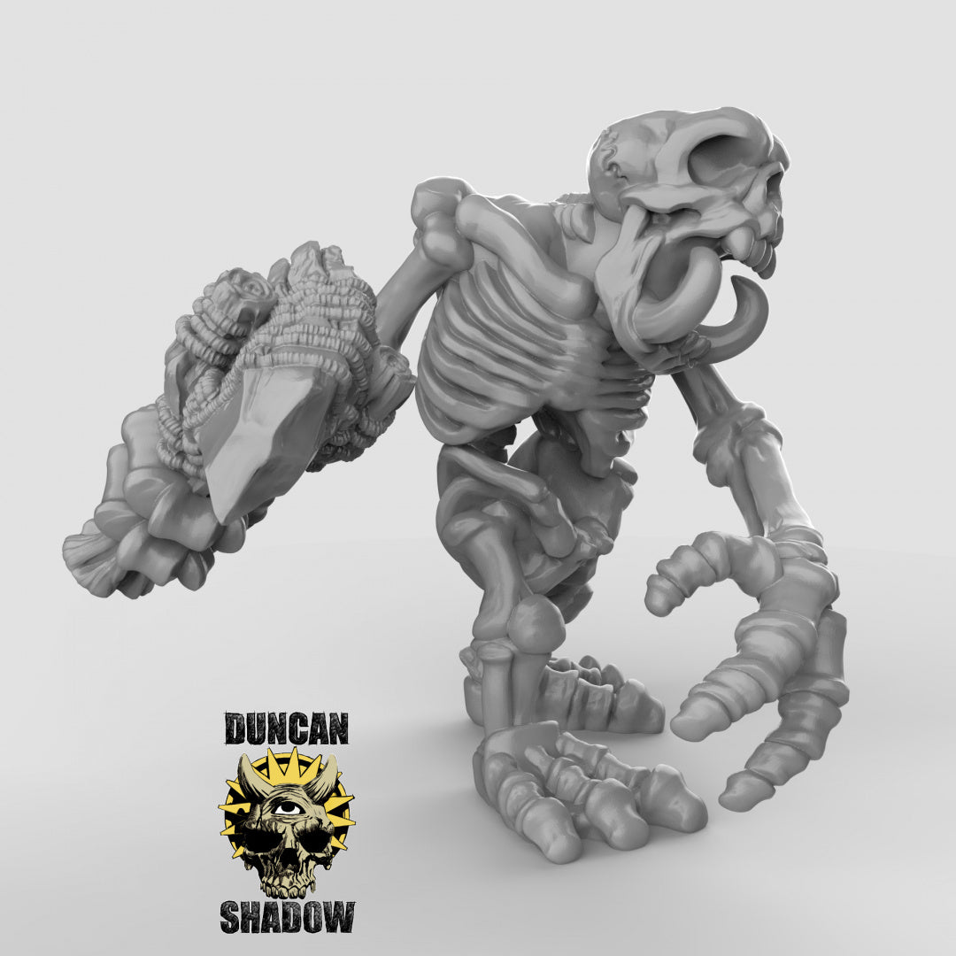 Skeleton Stone Trolls, Multipart Kit | Duncan Shadow | Compatible with Dungeons & Dragons and Pathfinder