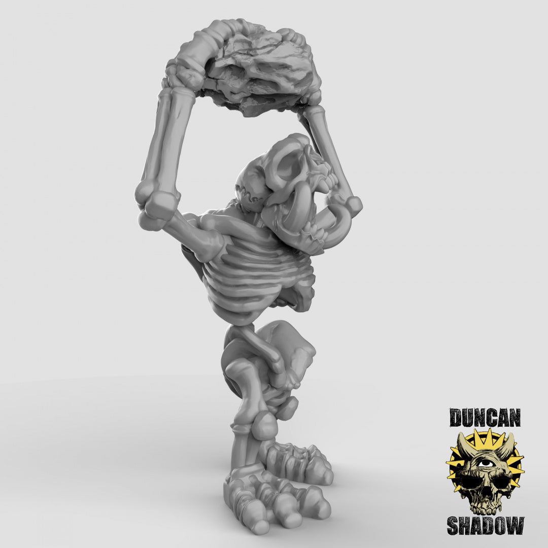 Skeleton Stone Trolls, Multipart Kit | Duncan Shadow | Compatible with Dungeons & Dragons and Pathfinder