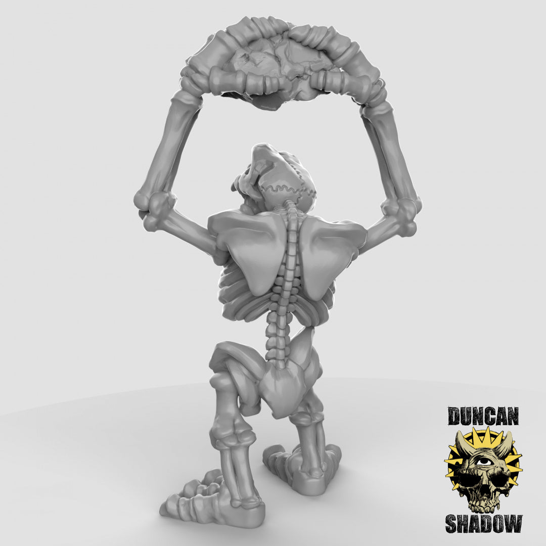 Skeleton Stone Trolls, Multipart Kit | Duncan Shadow | Compatible with Dungeons & Dragons and Pathfinder