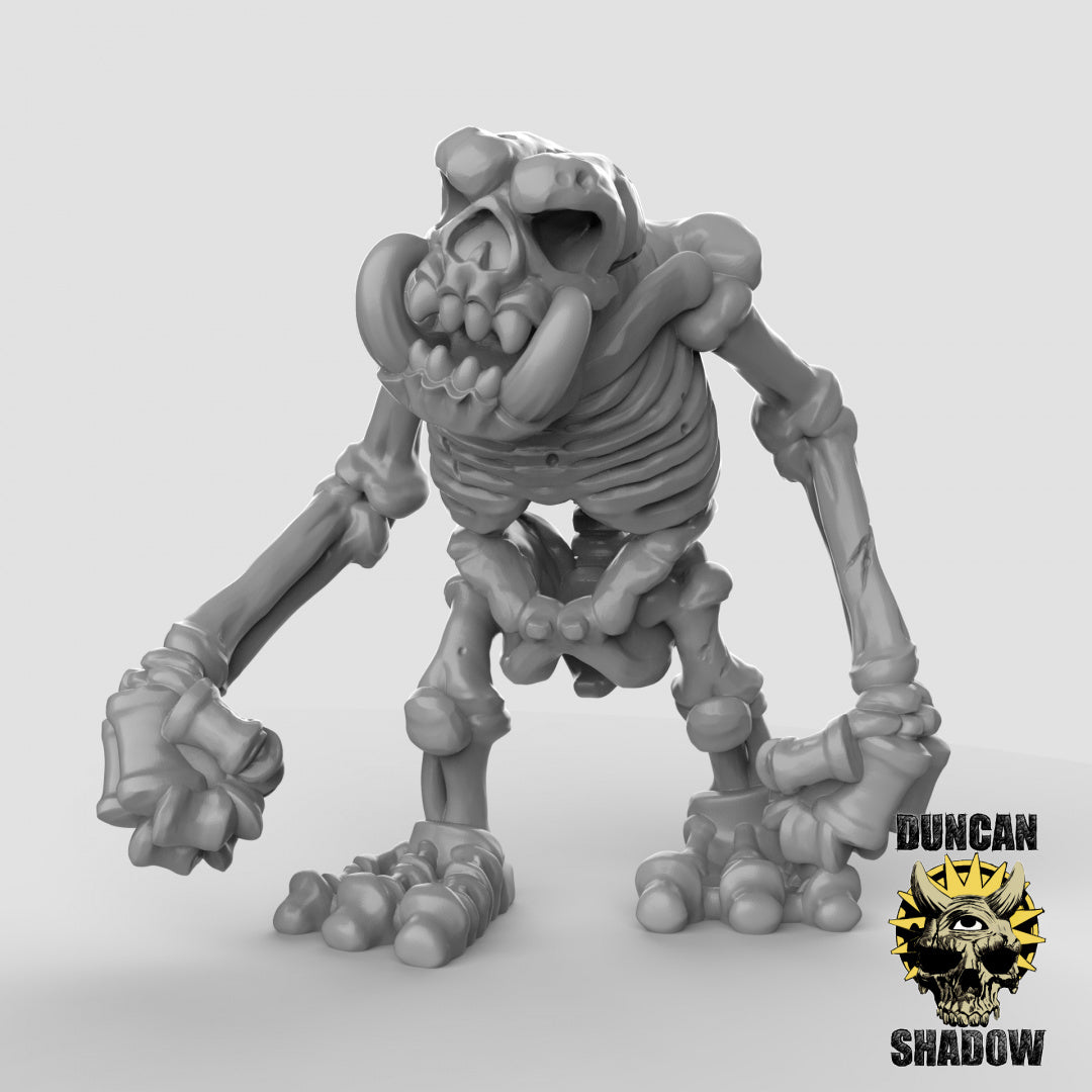 Skeleton Stone Trolls, Multipart Kit | Duncan Shadow | Compatible with Dungeons & Dragons and Pathfinder