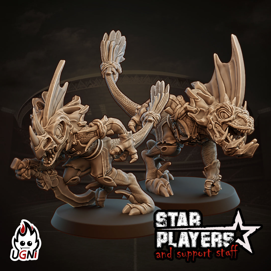 Bron & Brobl - Jugadores estrella de los Hombres Lagarto - Fantasy Football - Miniaturas Ugni