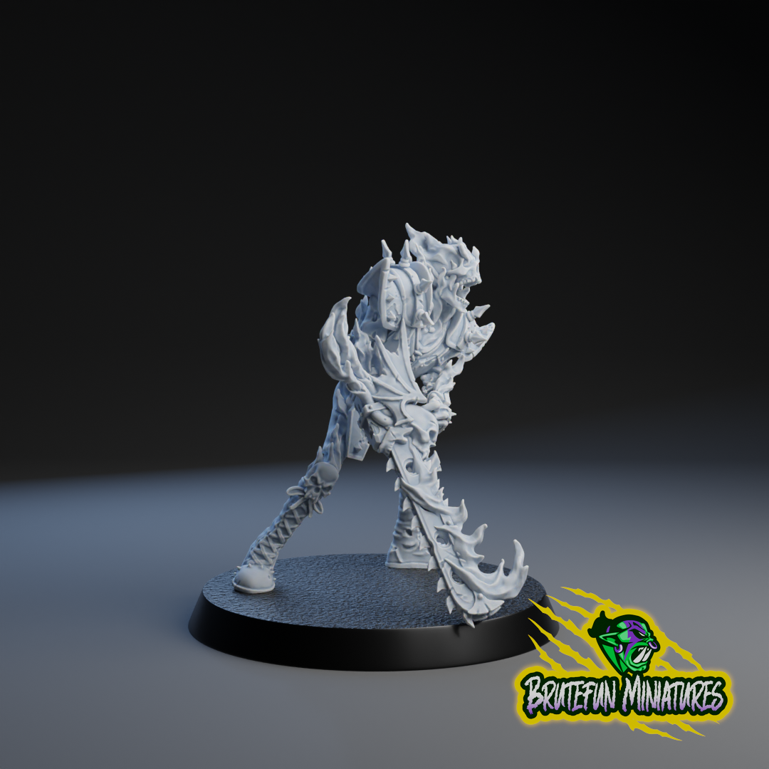 Esqueleto de motosierra - Jugador estrella no muerto - Fútbol de fantasía - Miniaturas Brutefun