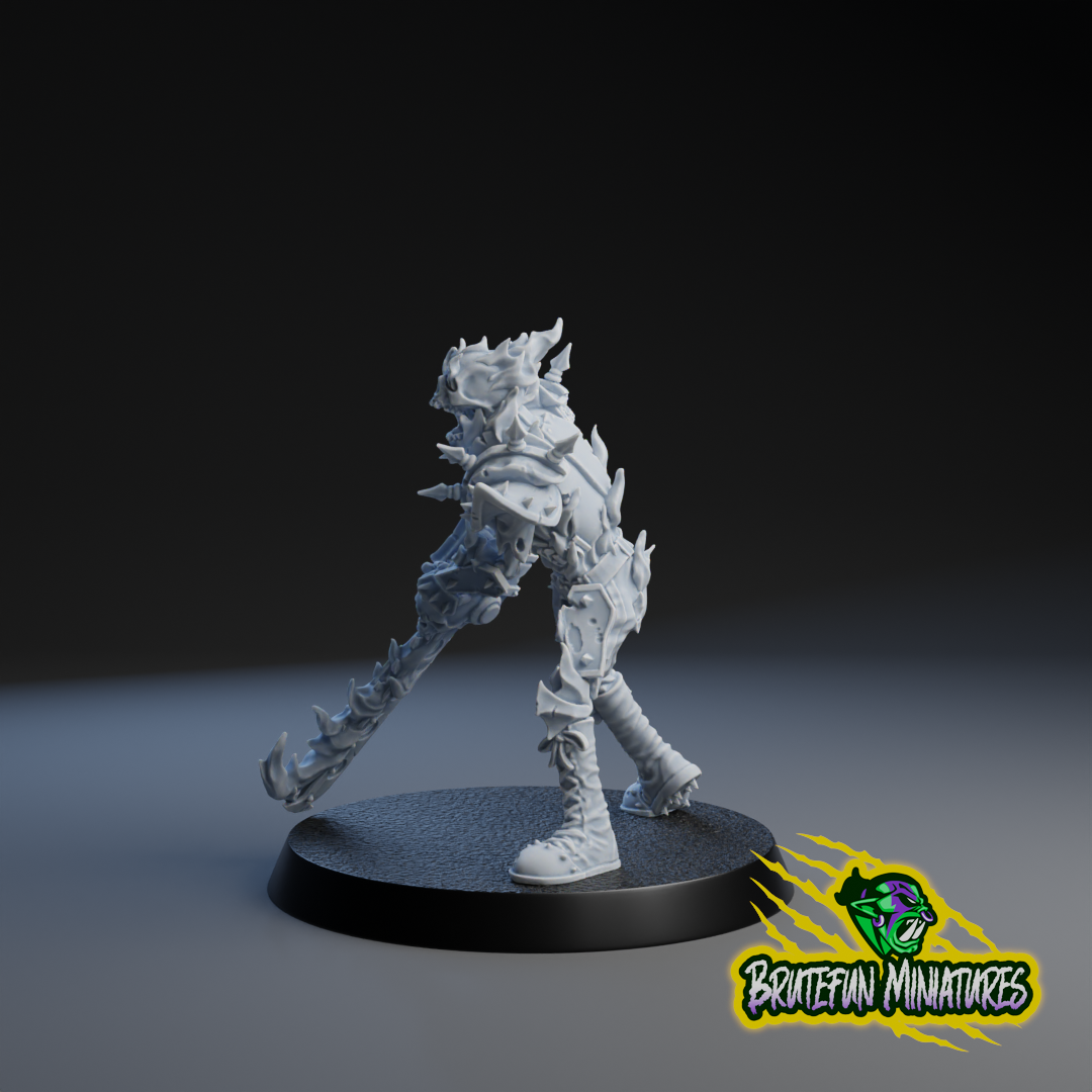 Esqueleto de motosierra - Jugador estrella no muerto - Fútbol de fantasía - Miniaturas Brutefun