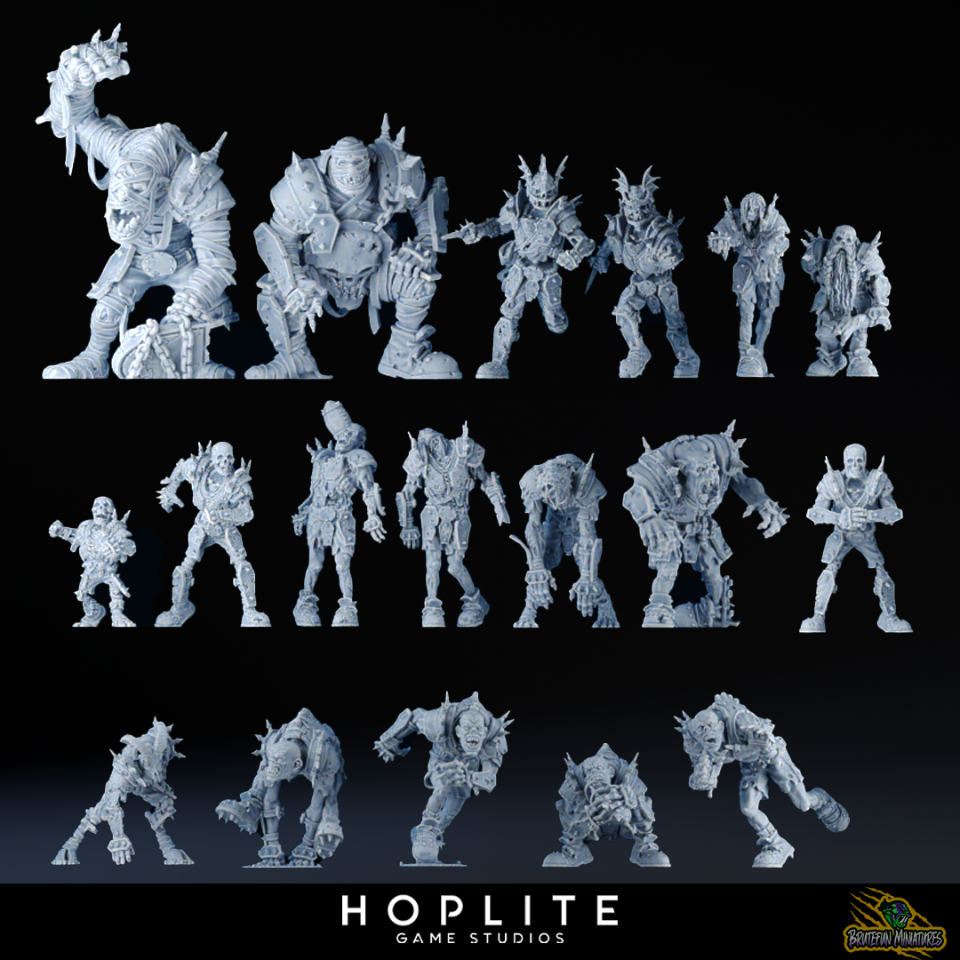 The Undead - Equipo de fútbol de fantasía de Undead - 18 jugadores - Miniaturas Brutefun