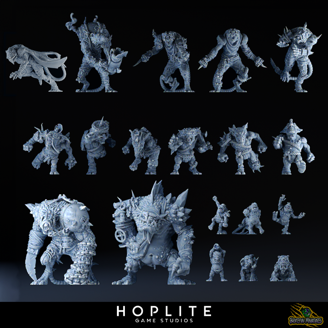 Entrañas - Equipo completo de fútbol de fantasía del inframundo - 19 jugadores - Miniaturas Brutefun