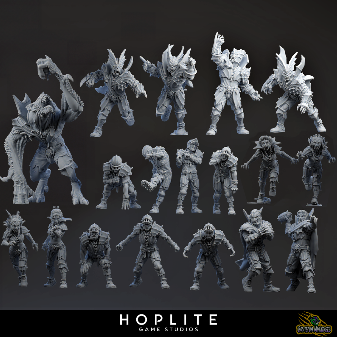 The Vampires - Equipo completo de fútbol de fantasía de vampiros - 18 jugadores - Brutefun Miniatures