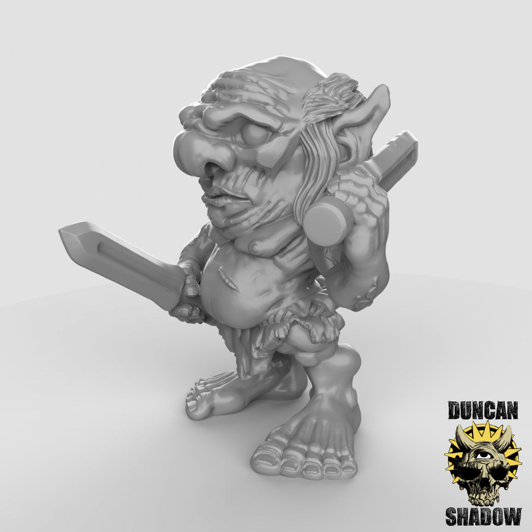 Xvart-Gnome mit Kurzschwertern | Duncan Shadow | Kompatibel mit Dungeons & Dragons und Pathfinder