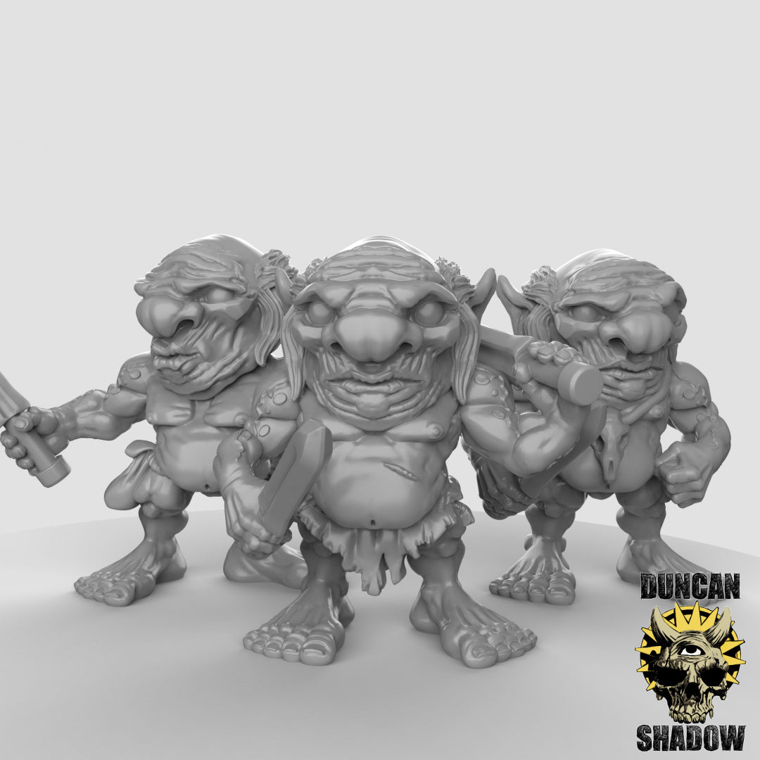 Gnomos Xvart con espadas cortas | Sombra de Duncan | Compatible con Dragones y Mazmorras y Pathfinder