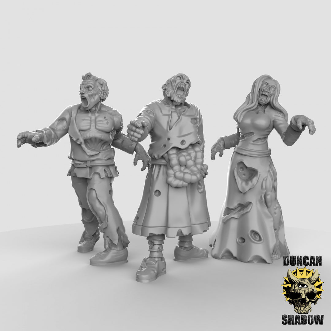 Civiles zombis | Sombra de Duncan | Compatible con Dragones y Mazmorras y Pathfinder