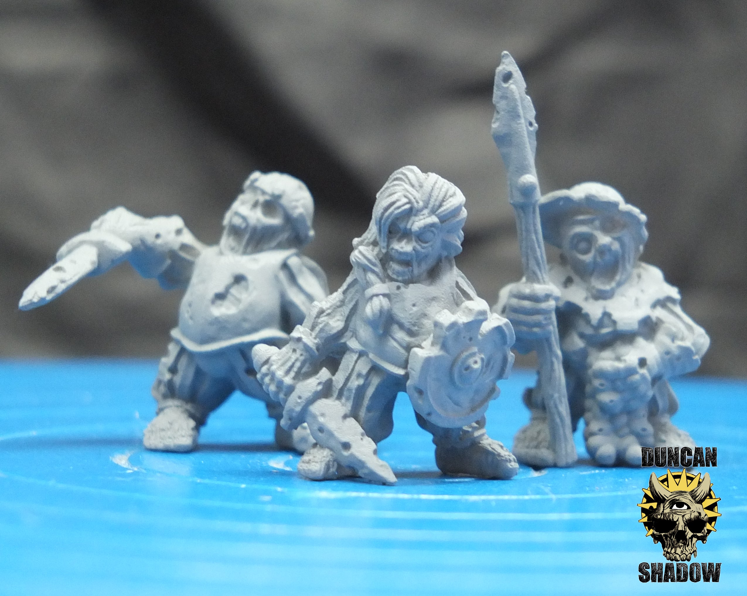 Zombie Halflings With Hand Weapons | Duncan Shadow | Compatible with Dungeons & Dragons and Pathfinder