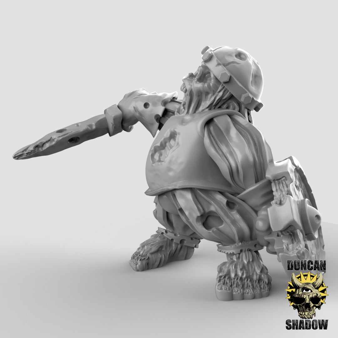 Zombie Halflings With Hand Weapons | Duncan Shadow | Compatible with Dungeons & Dragons and Pathfinder