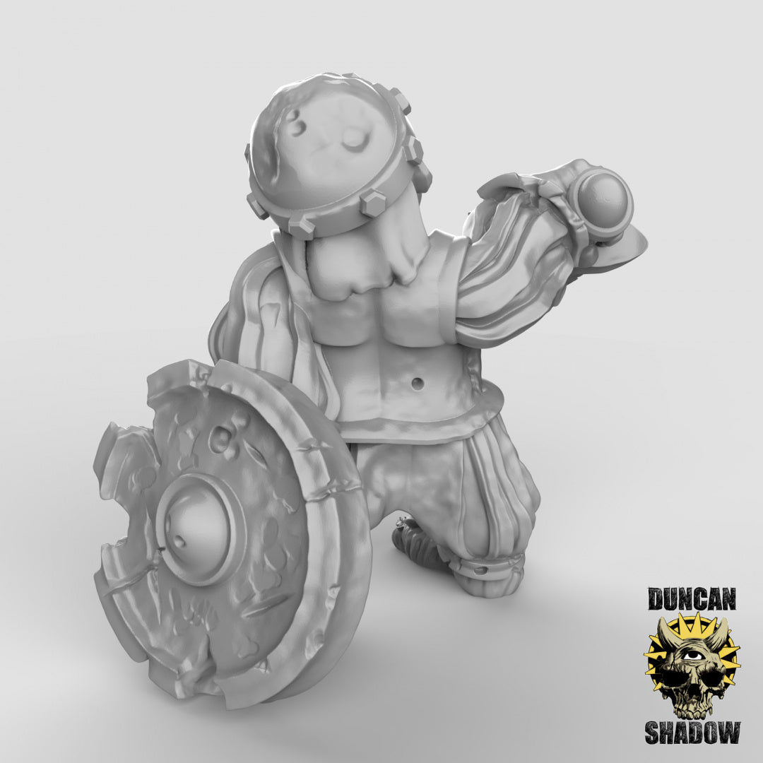 Zombie Halflings With Hand Weapons | Duncan Shadow | Compatible with Dungeons & Dragons and Pathfinder