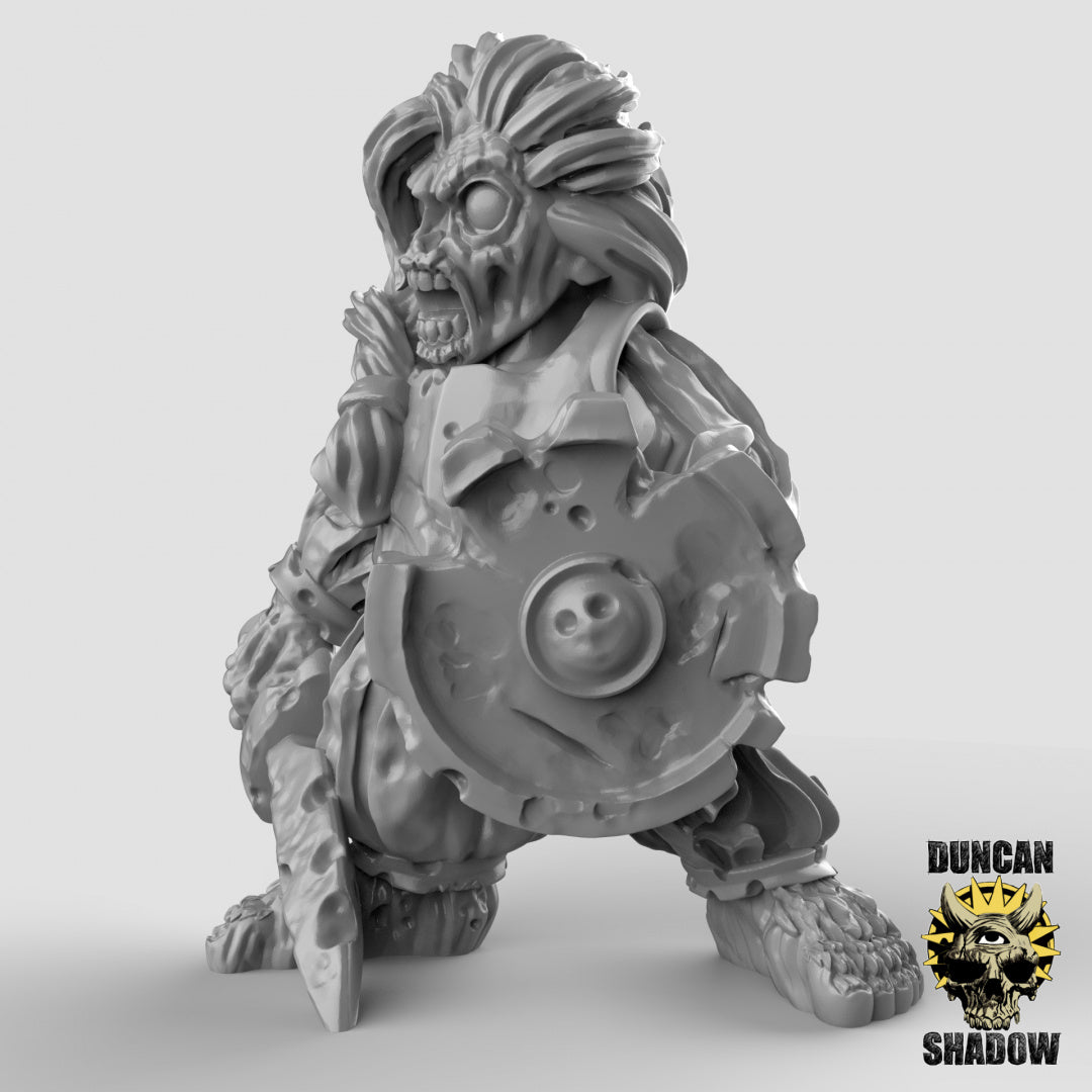 Zombie Halflings With Hand Weapons | Duncan Shadow | Compatible with Dungeons & Dragons and Pathfinder