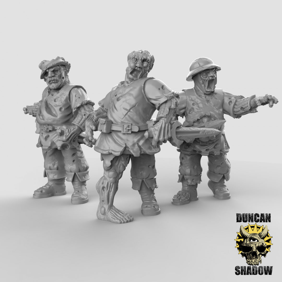 Guardia de la ciudad humana zombie con dagas | Sombra de Duncan | Compatible con Dragones y Mazmorras y Pathfinder