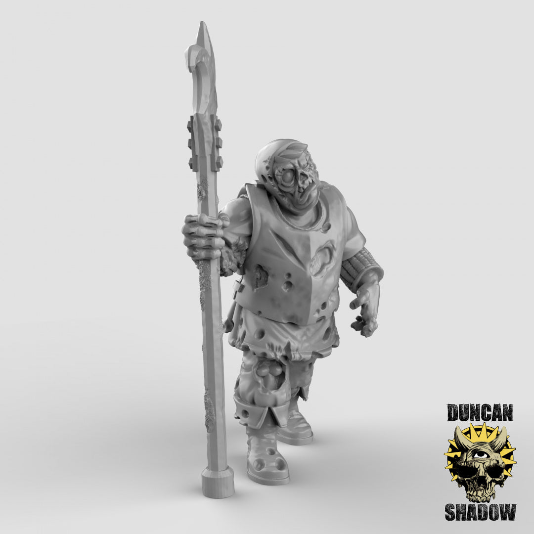 Zombie-Mensch-Stadtwächter mit Stangenwaffen | Duncan Shadow | Kompatibel mit Dungeons & Dragons und Pathfinder