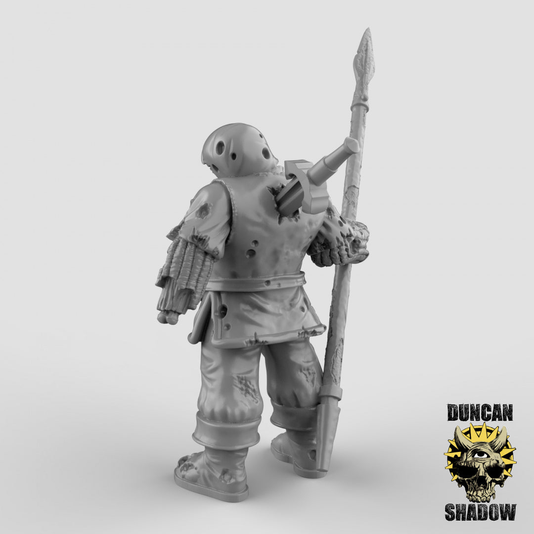 Zombie-Mensch-Stadtwächter mit Speeren | Duncan Shadow | Kompatibel mit Dungeons & Dragons und Pathfinder