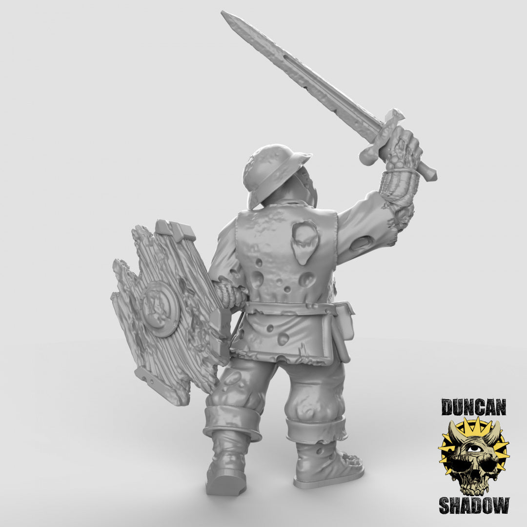 Zombie Human Town Guard With Swords | Duncan Shadow | Compatible with Dungeons & Dragons and Pathfinder