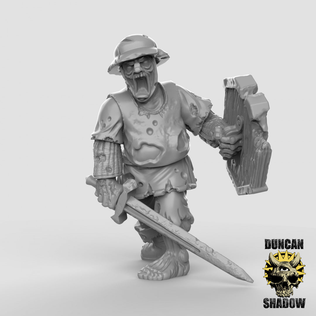 Zombie Human Town Guard With Swords | Duncan Shadow | Compatible with Dungeons & Dragons and Pathfinder