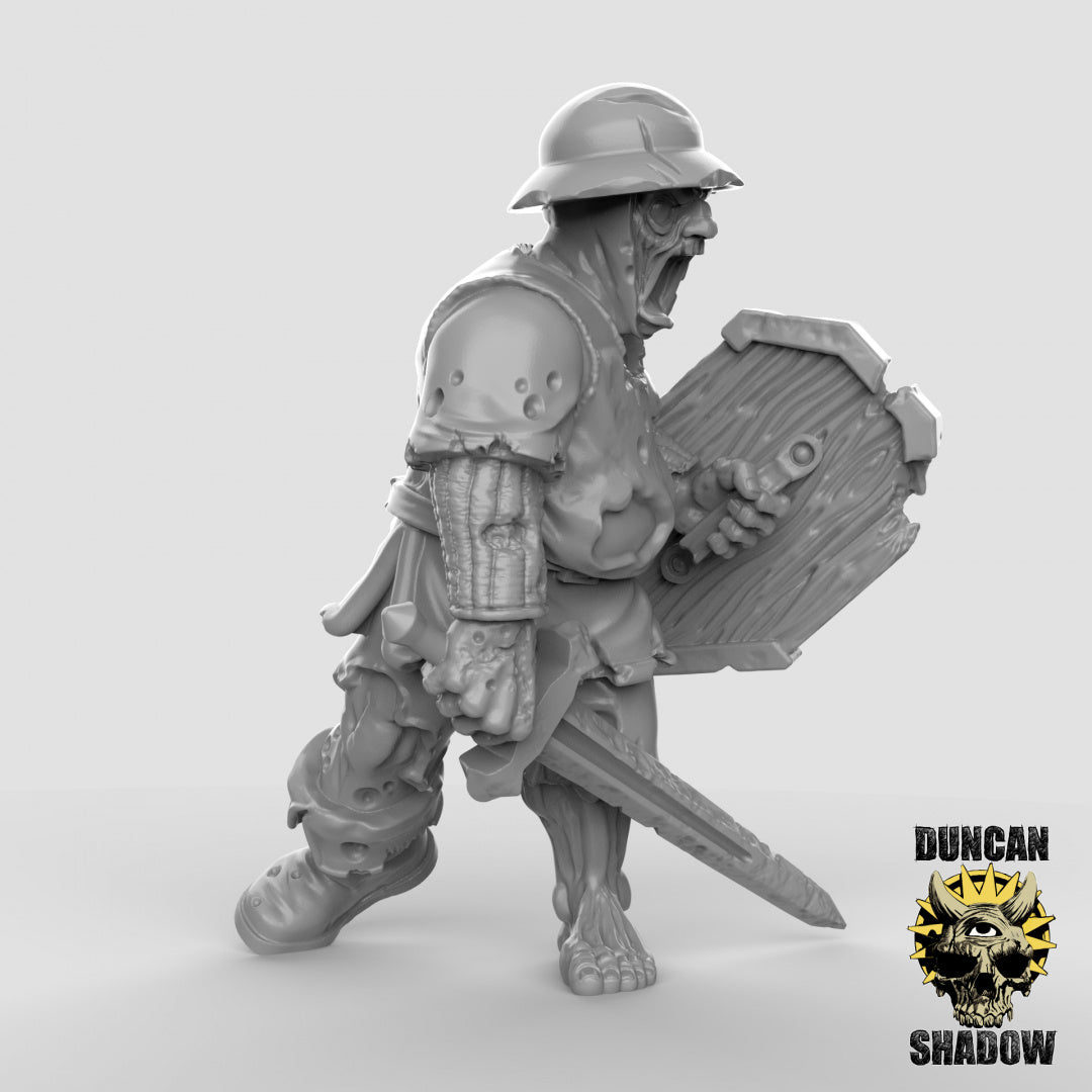 Zombie Human Town Guard With Swords | Duncan Shadow | Compatible with Dungeons & Dragons and Pathfinder