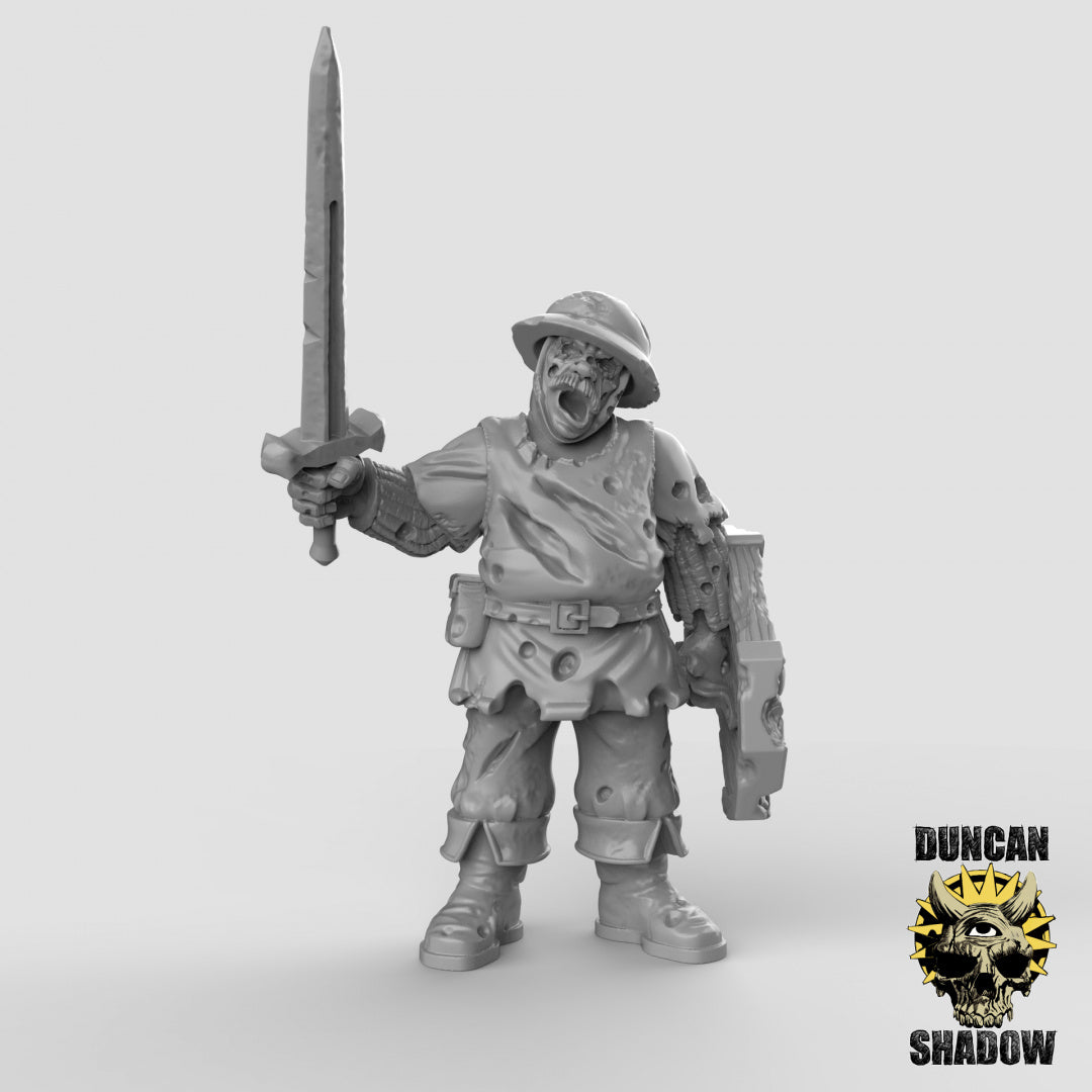 Zombie Human Town Guard With Swords | Duncan Shadow | Compatible with Dungeons & Dragons and Pathfinder