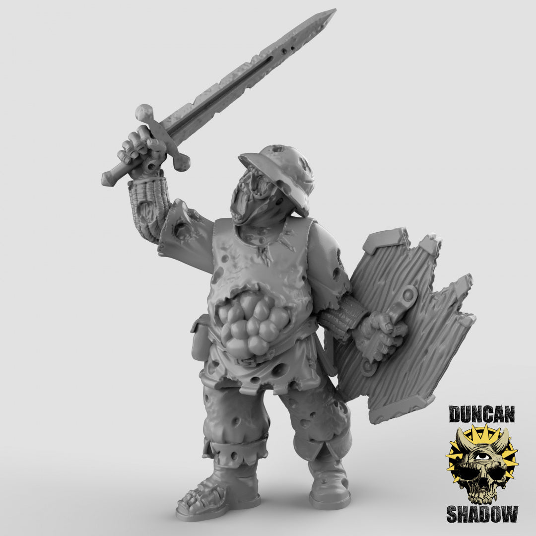 Zombie Human Town Guard With Swords | Duncan Shadow | Compatible with Dungeons & Dragons and Pathfinder