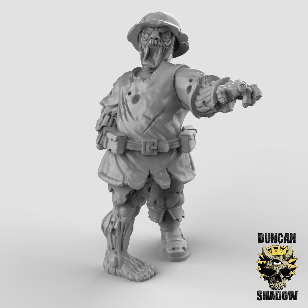 Zombie Human Town Guard, mehrteiliges Set | Duncan Shadow | Kompatibel mit Dungeons & Dragons und Pathfinder