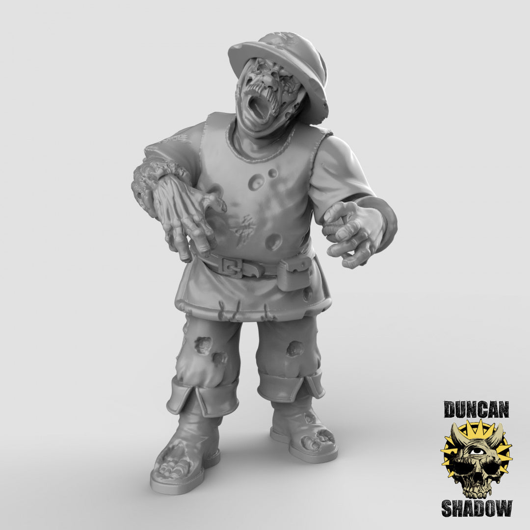Zombie Human Town Guard, mehrteiliges Set | Duncan Shadow | Kompatibel mit Dungeons & Dragons und Pathfinder