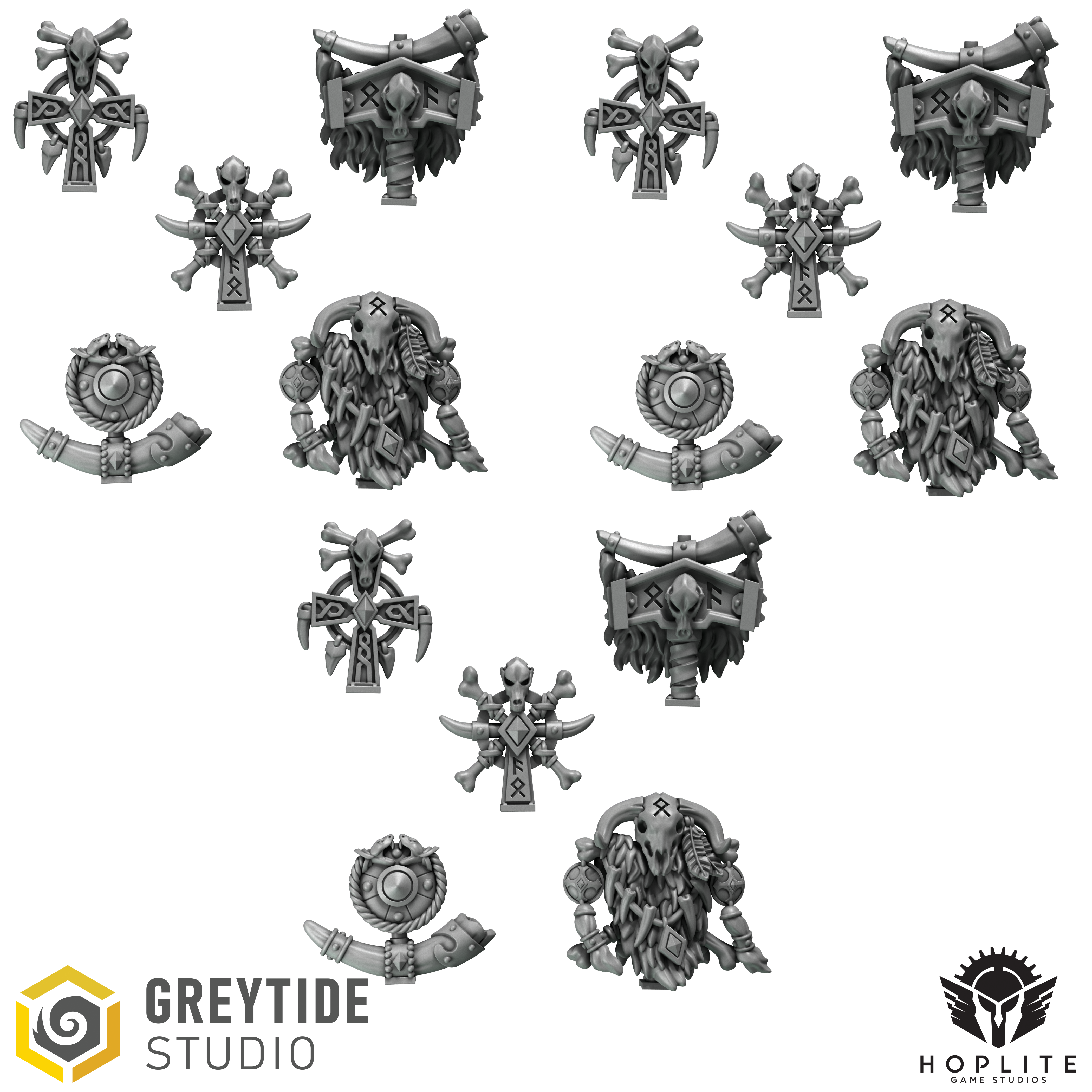 Accesorios para mochila Primal (x15) | Estudios de marea gris | Sabuesos primigenios | Piezas y brocas de conversión