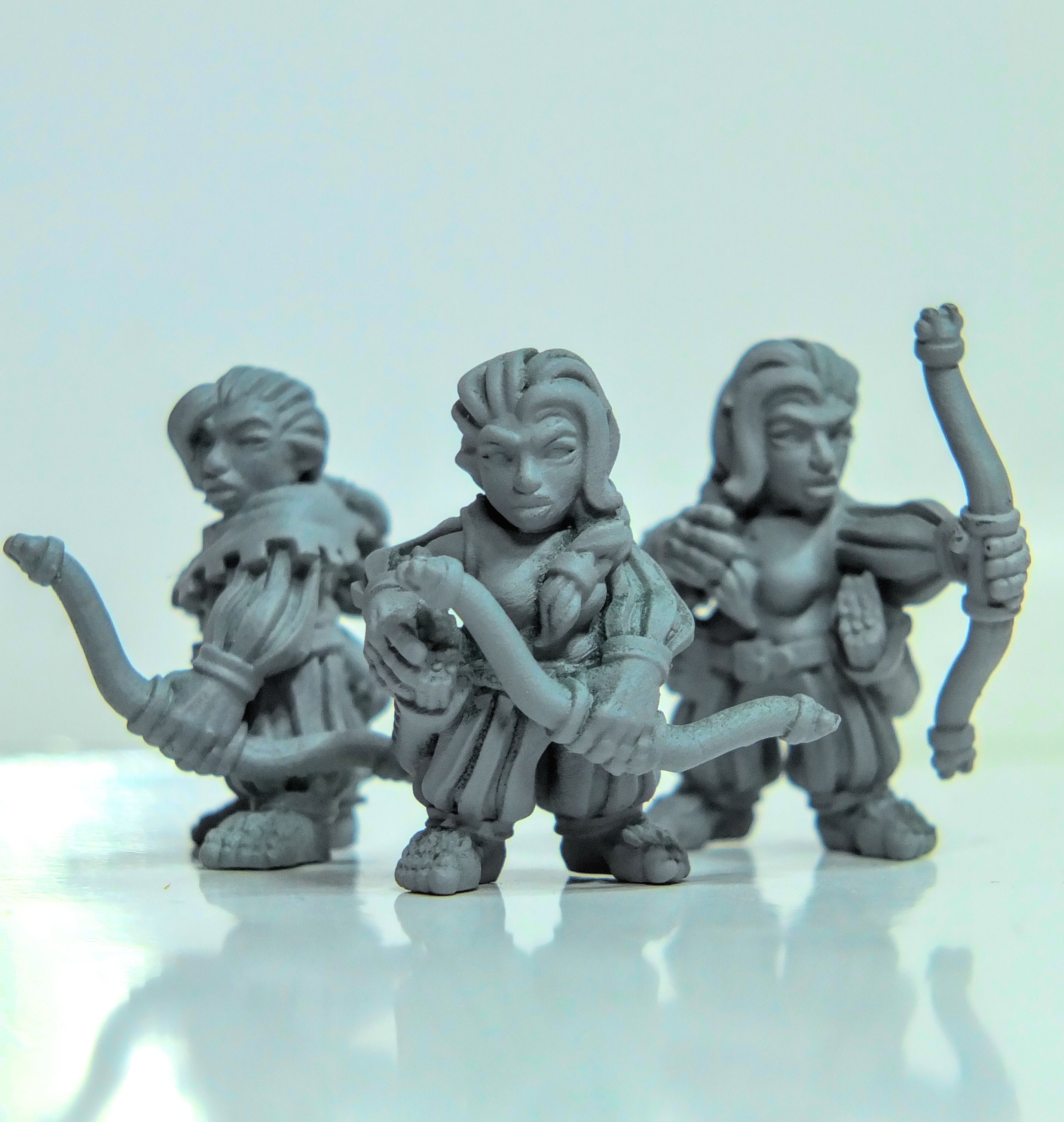 Halflings With Bows (Feminine) | Duncan Shadow | Compatible with Dungeons & Dragons and Pathfinder