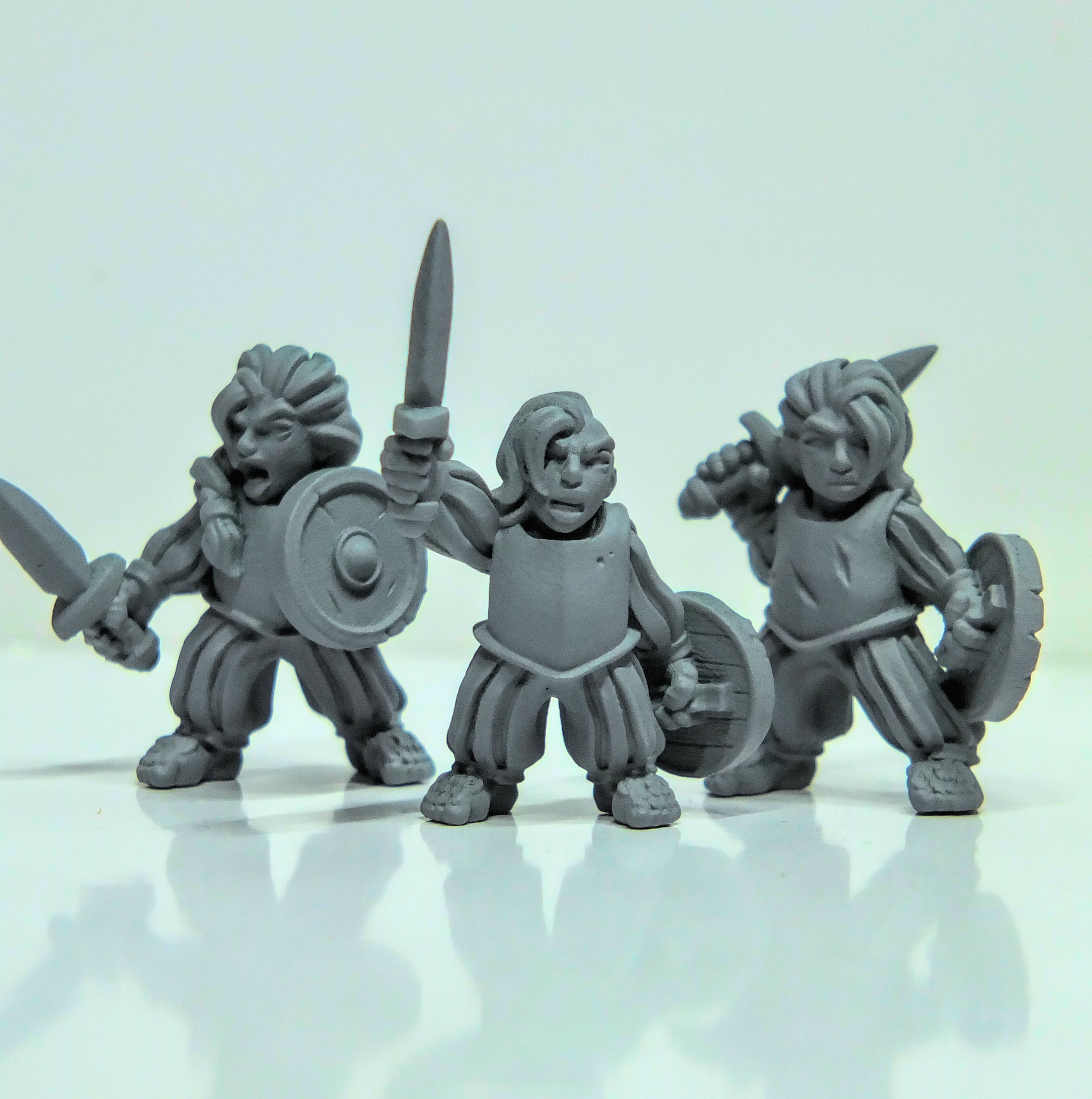 Halflings With Swords (Feminine) | Duncan Shadow | Compatible with Dungeons & Dragons and Pathfinder