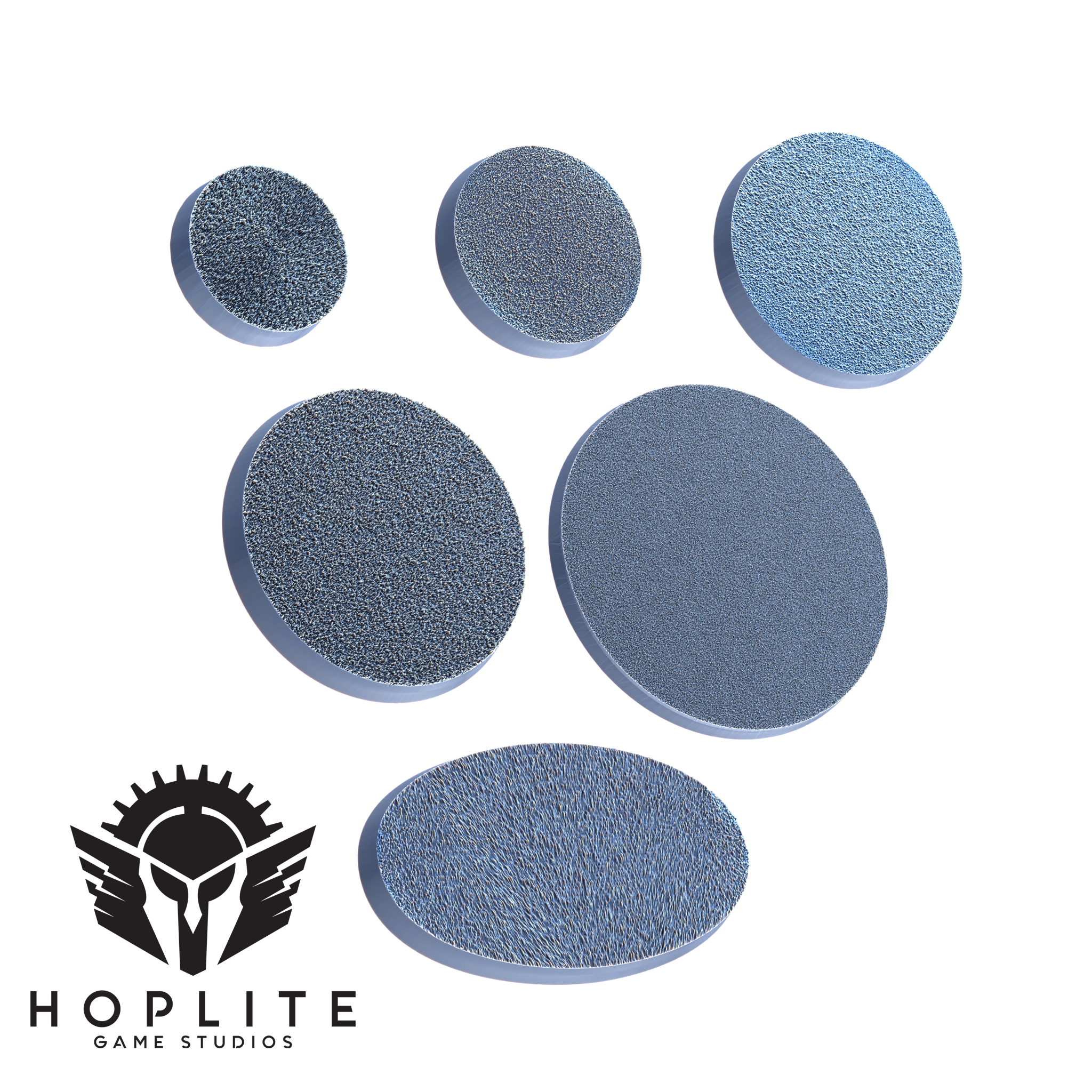 Hoplite Textured Magnetizable Bases | 25mm | 32mm | 40mm | 50mm | 80mm | 35x60mm