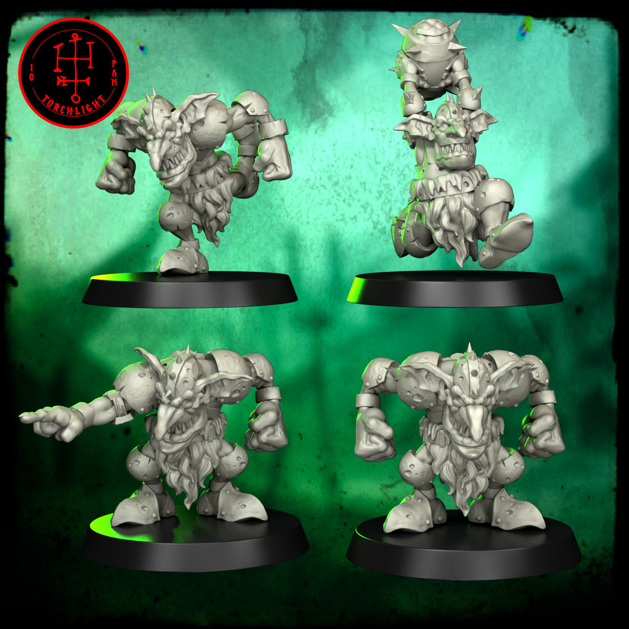 Da Black Rock Killas – Obsidian Orc Fantasy Football Team – 15 Spieler – Torchlight Models