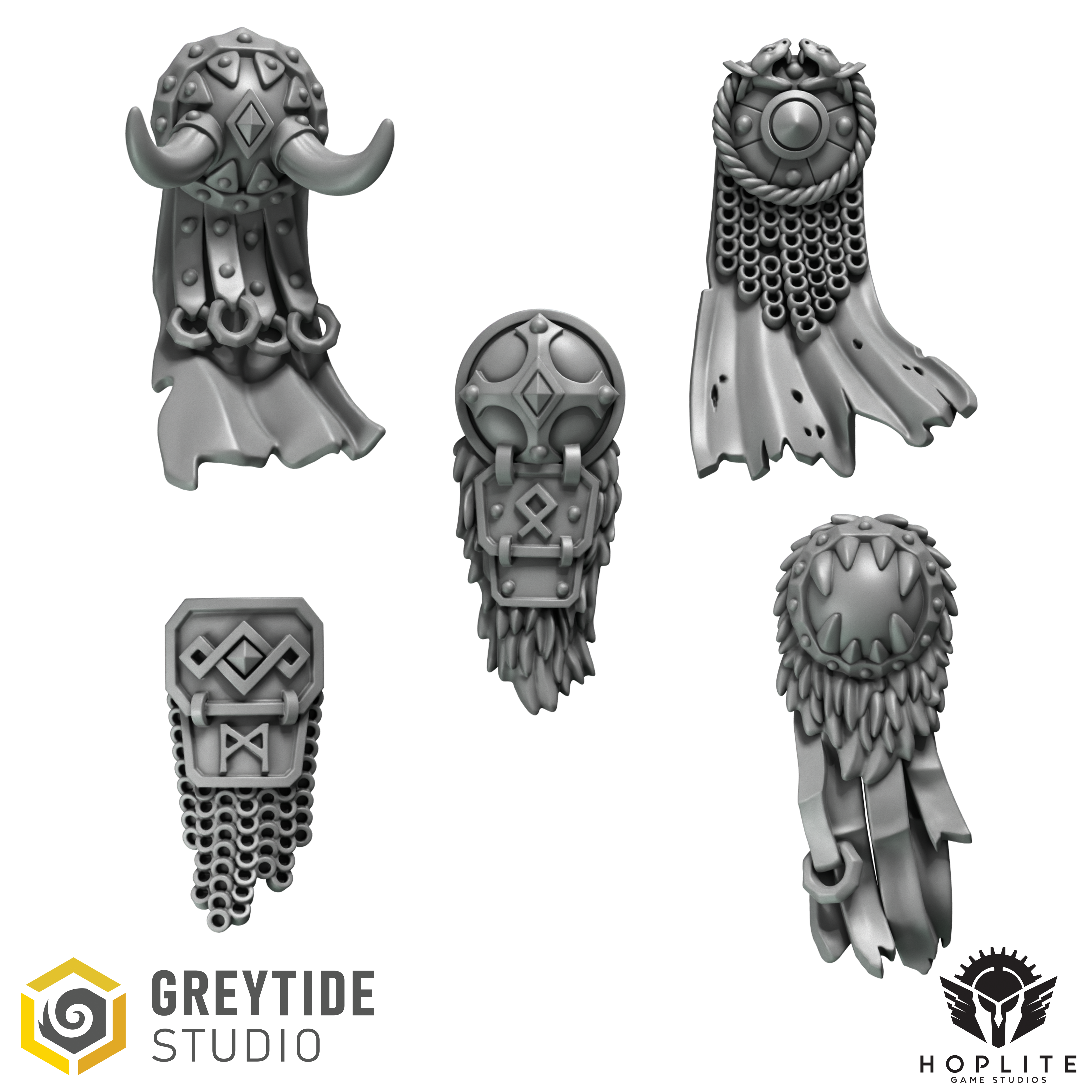 Primal Loincloth Pteruges B (x10) | Grey Tide Studios | Primal Hounds | Conversion Parts & Bits