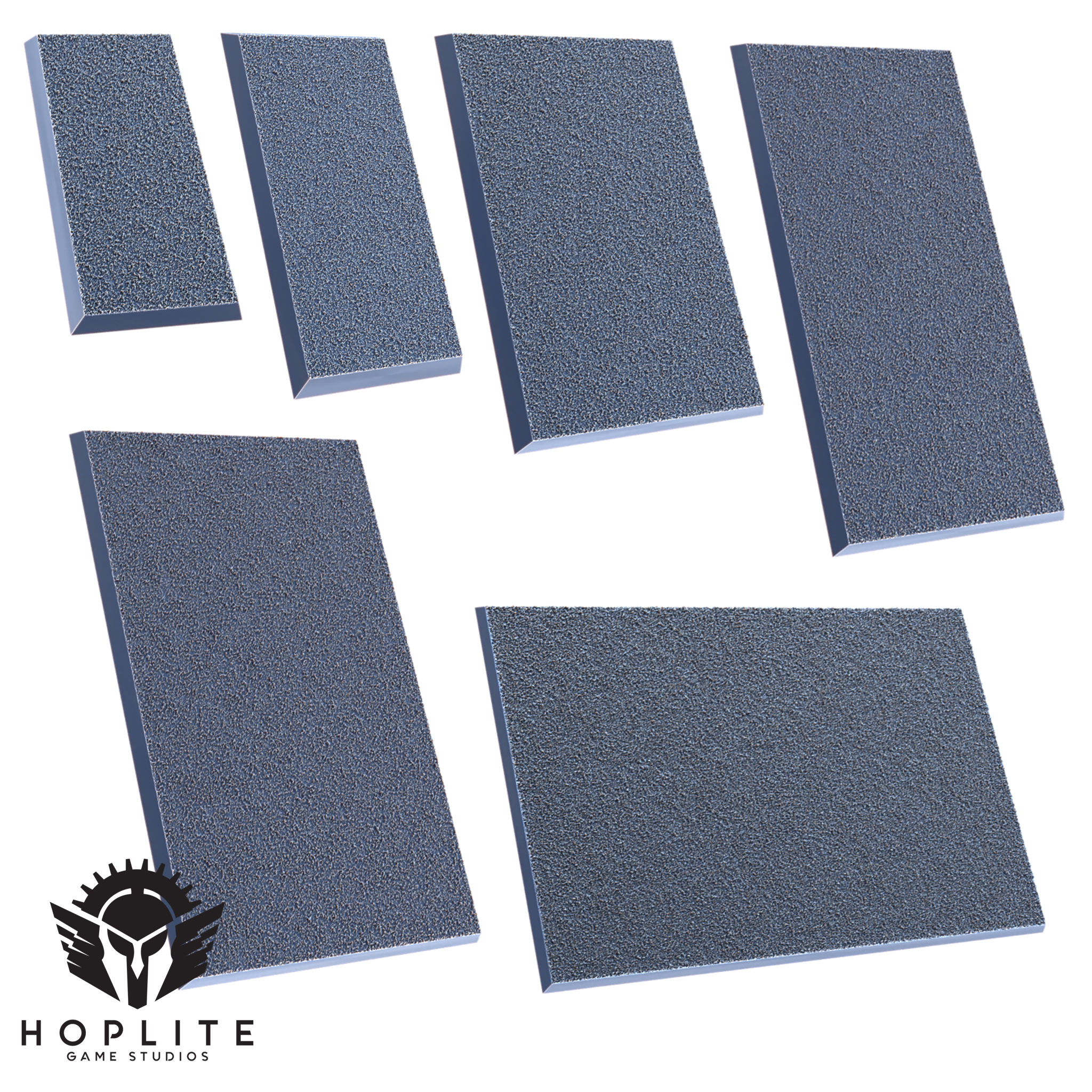 Bases cuadradas magnetizables con textura hoplita | Bases cuadradas de fantasía | 25 mm | 30 mm | 40 mm | 50 mm | y más tamaños