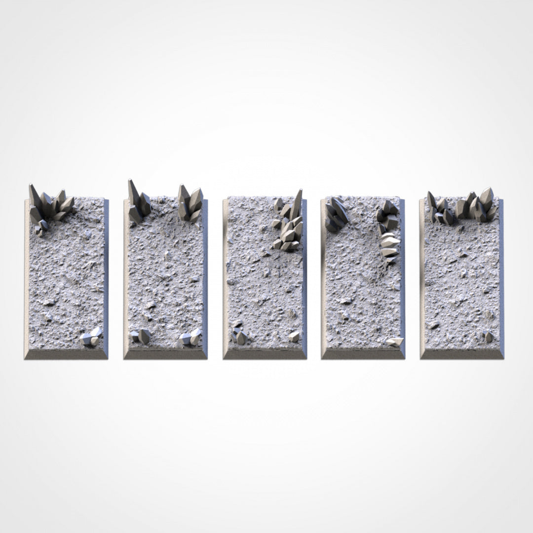 Crystal Square Bases | 20mm | 25mm | 40mm | Txarli Factory | Magnetizable Scenic Textured Square