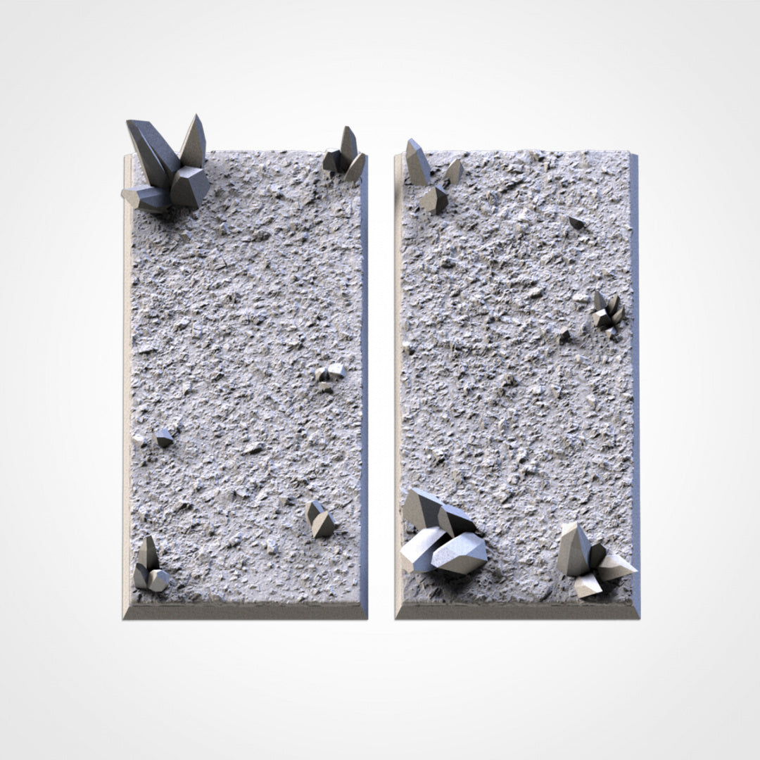 Crystal Square Bases | 20mm | 25mm | 40mm | Txarli Factory | Magnetizable Scenic Textured Square