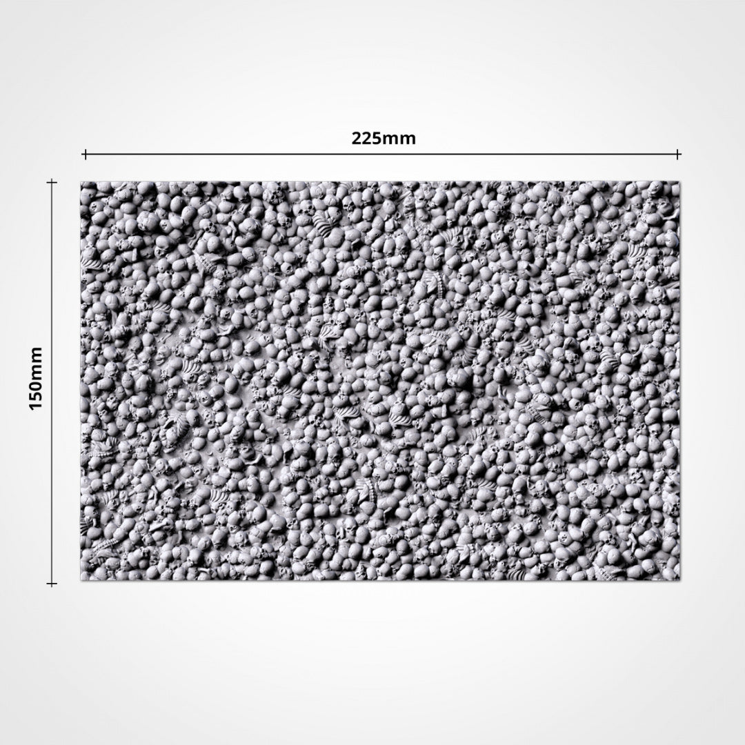 Death Skulls Square Bases | 20mm | 25mm | 40mm | Txarli Factory | Magnetizable Scenic Textured Square