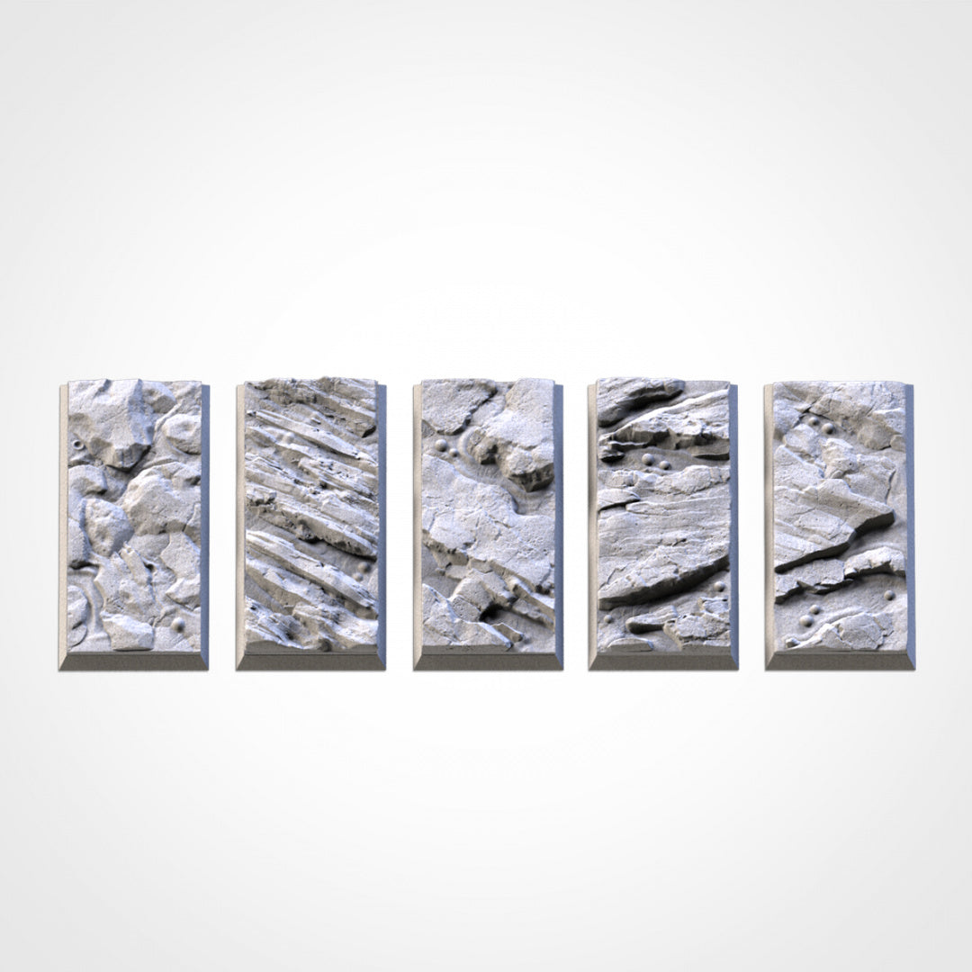 Volcanic Square Bases | 20mm | 25mm | 40mm | Txarli Factory | Magnetizable Scenic Textured Square