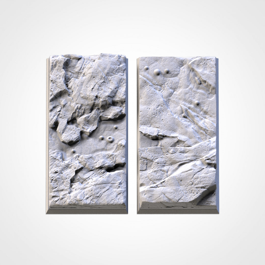 Volcanic Square Bases | 20mm | 25mm | 40mm | Txarli Factory | Magnetizable Scenic Textured Square