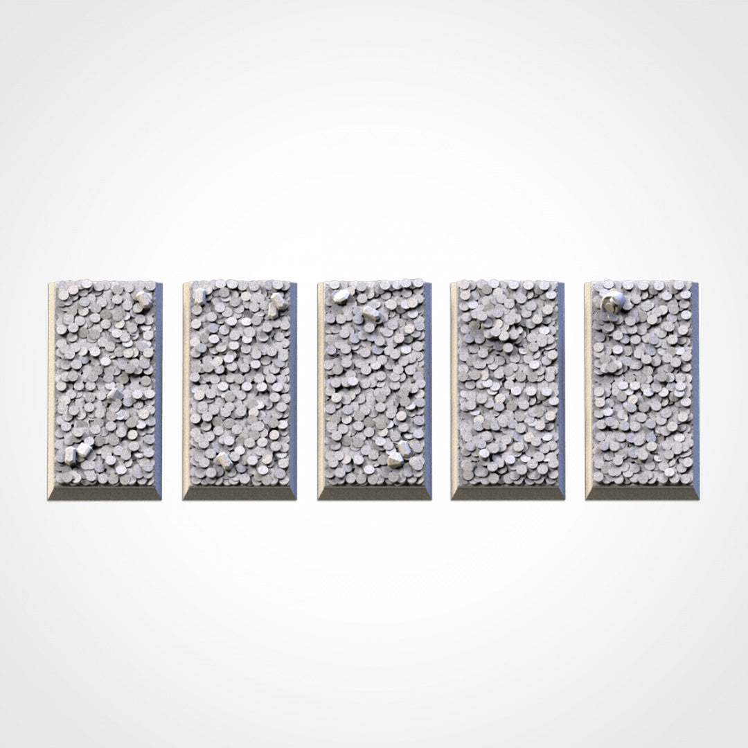 Treasure Square Bases | 20mm | 25mm | 40mm | Txarli Factory | Magnetizable Scenic Textured Square
