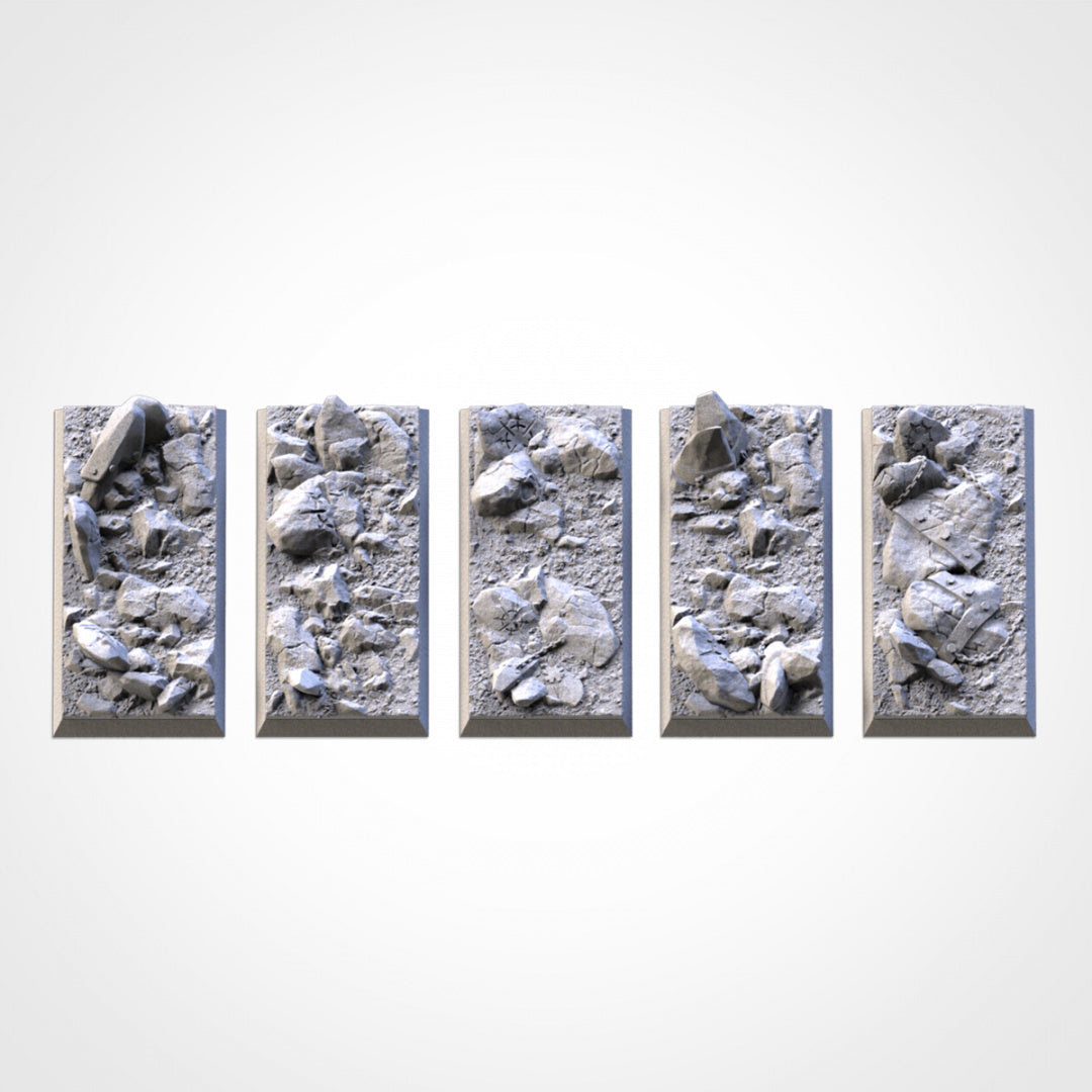 Bases cuadradas Chaos Hell | 20 mm | 25 mm | 40 mm | Txarli Factory | Bases cuadradas texturizadas escénicas magnetizables