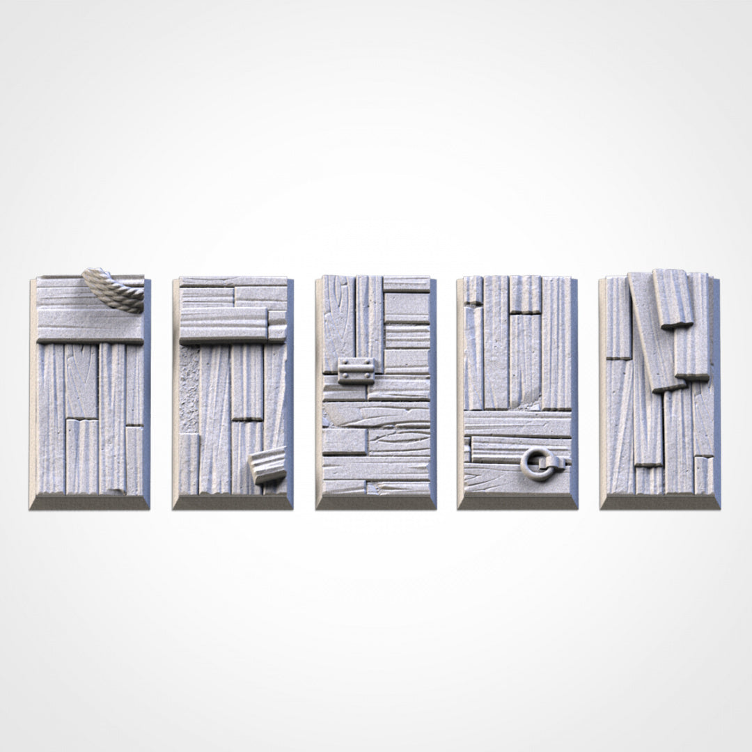 Wood Textured Square Bases | 20mm | 25mm | 40mm | Txarli Factory | Magnetizable Scenic Textured Square