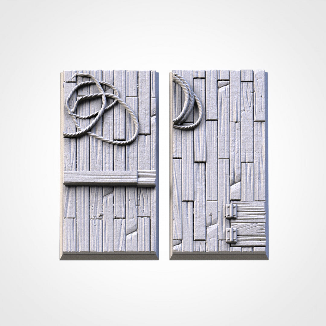 Wood Textured Square Bases | 20mm | 25mm | 40mm | Txarli Factory | Magnetizable Scenic Textured Square