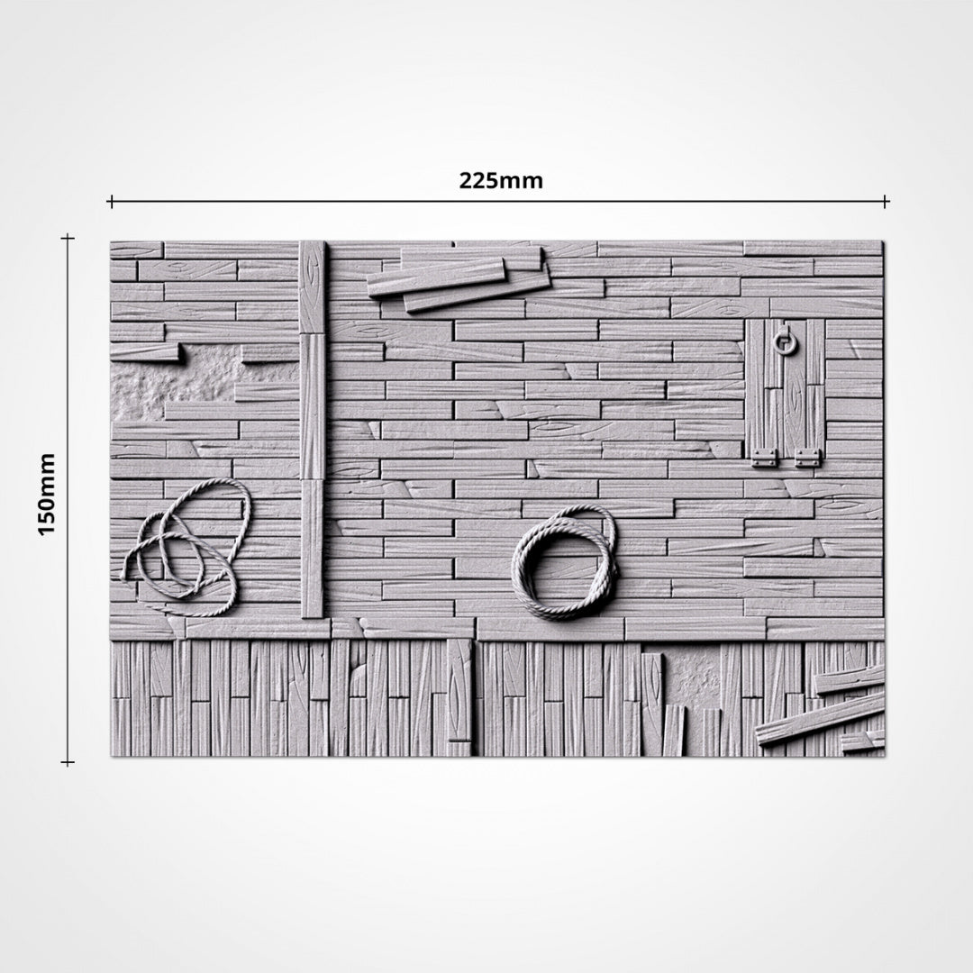 Wood Textured Square Bases | 20mm | 25mm | 40mm | Txarli Factory | Magnetizable Scenic Textured Square